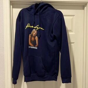 Unisex Dua Lipa Sweatshirt XL (Dark Blue)
